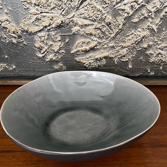 SOLD!! Small Gray Glazed Dish Bowl - Picture 2 of 5